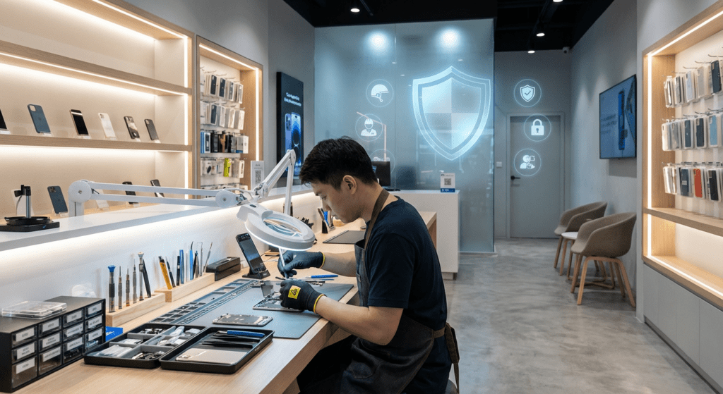 Mobile repair business insurance protecting phone repair shop tools and customer devices