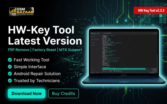 HW Key Tool FRP bypass software